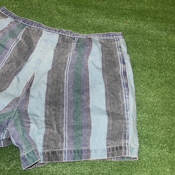 Vintage denim Jeans stripe Shorts - Picture 3 of 6
